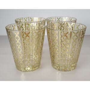 Nest New York Glass Candle Votive Holder Only Gold Diamond Pattern (P4)